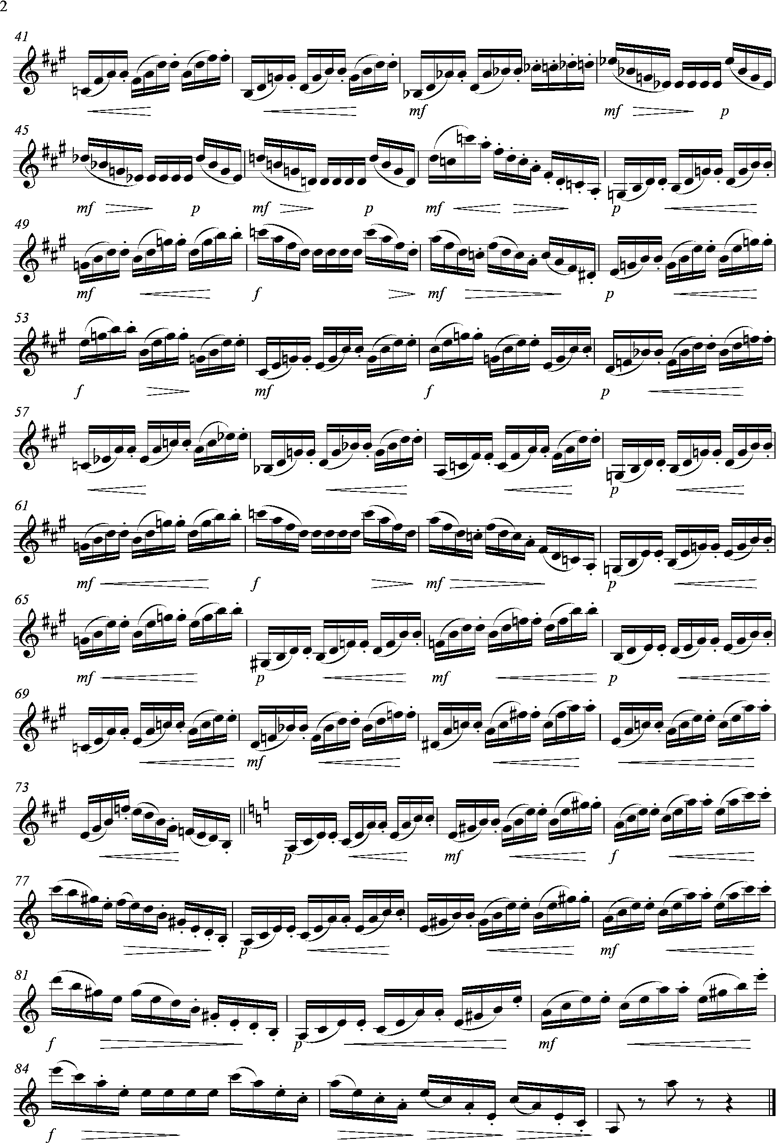 iwan müller, 22 etüden, Heft I, Nr. 5 - Allegro Seite 2
